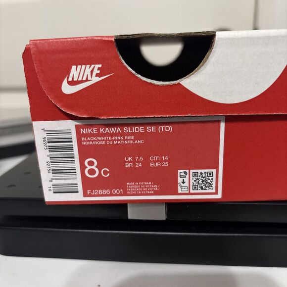 NIKE Kawa Slide Toddler Floral Pink Red Black 8C TD BRAND NEW FJ2886 - Picture 5 of 5